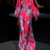 maxi dress with balloon sleeves