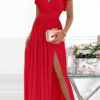 maxi dress with envelope gora with frills 2
