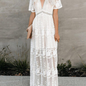 maxi dress with lace layer 2