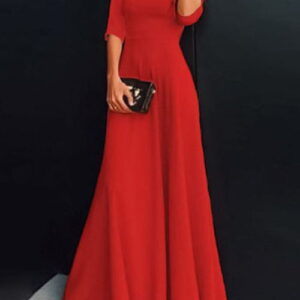 maxi dress with sleeves for lokcia