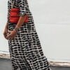 maxi oversize dress with print