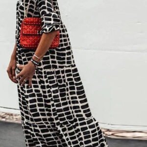 maxi oversize dress with print