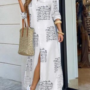 maxi shirt dress with a loose cut
