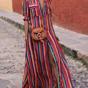 maxi shirt dress with pockets