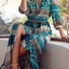 maxi shirt dress with print