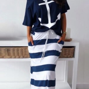 maxi sports dress with bare shoulders and binding at the waist