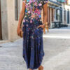 medium length dress with print 3
