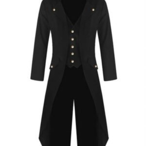 men s coat in the victorian style with decorative buttons