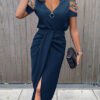 midi cold shoulder midi dress
