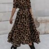 midi dress under the neck with print