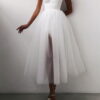 midi dress with a corset and tulle cans 3