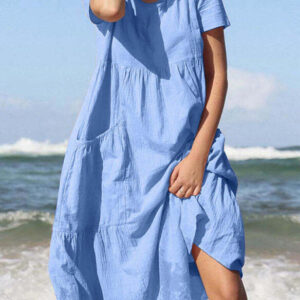 midi oversize dress with pockets 2