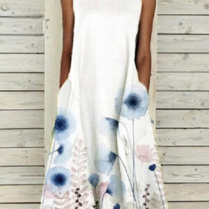 midi trapezoidal dress with large pockets 3