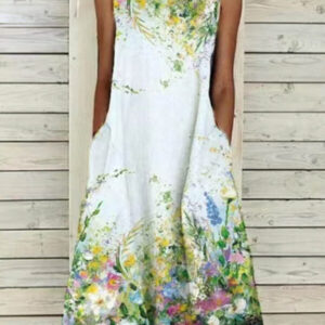 midi trapezoidal dress with large pockets 5