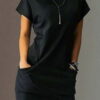 mini casual dress with pockets