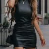 mini dress on ramechers with strings on the sides