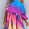 mini dress with a loose cut on one frame