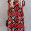 mini dress with a simple cut with pockets