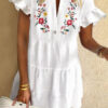 mini dress with frills at the sleeves