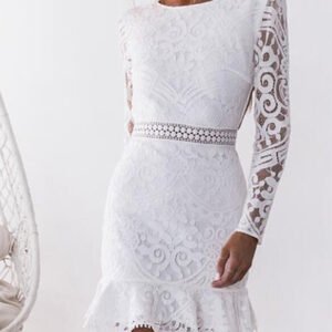 mini lace dress with bare backs