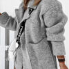 oversize cardigan with collar and pockets
