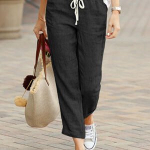 pants with a loose straight cut