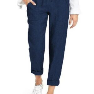 pants with a straight leg tied at the waist 2