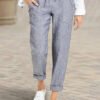 pants with a straight leg tied at the waist 3
