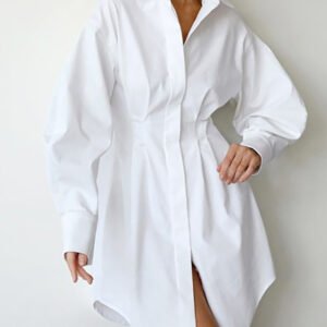 shirt dress with a corset waist 4