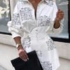 shirt dress with a corset waist with print