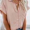shirt with rolled short sleeves from the pocket