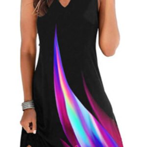 simple dress with a cut neckline