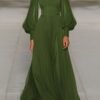 spanish maxi dress with transparent sleeves 2