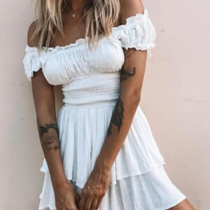 spanish mini dress with a biuscie