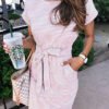 sports dress with pockets and binding at the waist 3