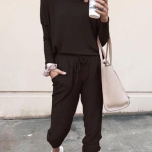 sports set with pants and a blouse with a long sleeve