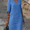 summer dress with a simple cut