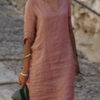 summer dress with a simple cut 3