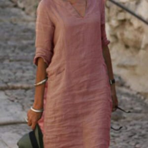 summer dress with a simple cut 3