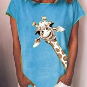 t shirt with a loose cut with print 2