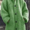 thick cardigan fastened with hooded buttons 3