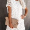 trapezoidal lace dress