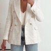 violence jacket with decorative buttons