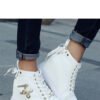 wedge sneakers with zippers